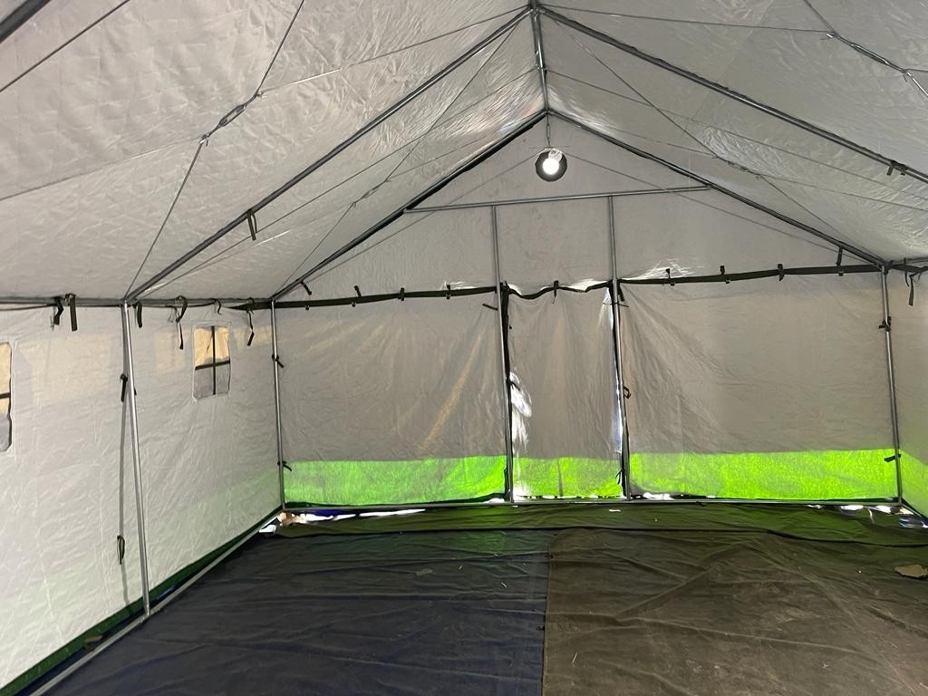 Палатка Каркасная утепленная зеленого цвета 5х6